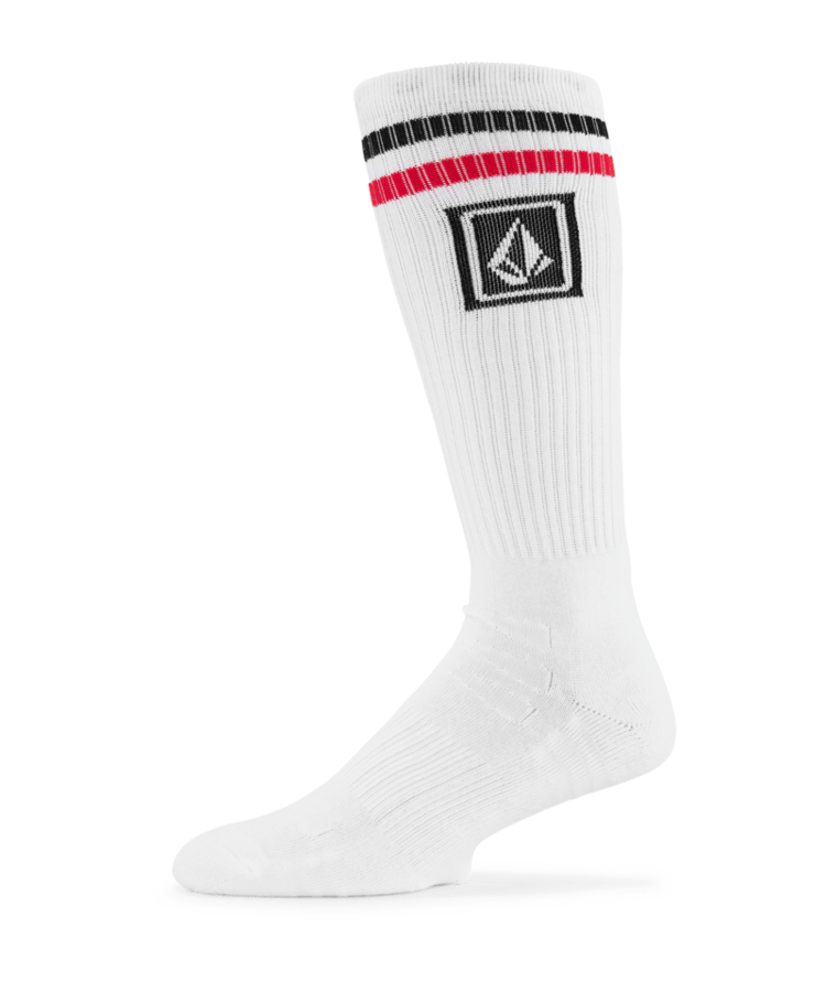 Volcom Volcom Mens Ramp Stone Skate Sock Pr | White