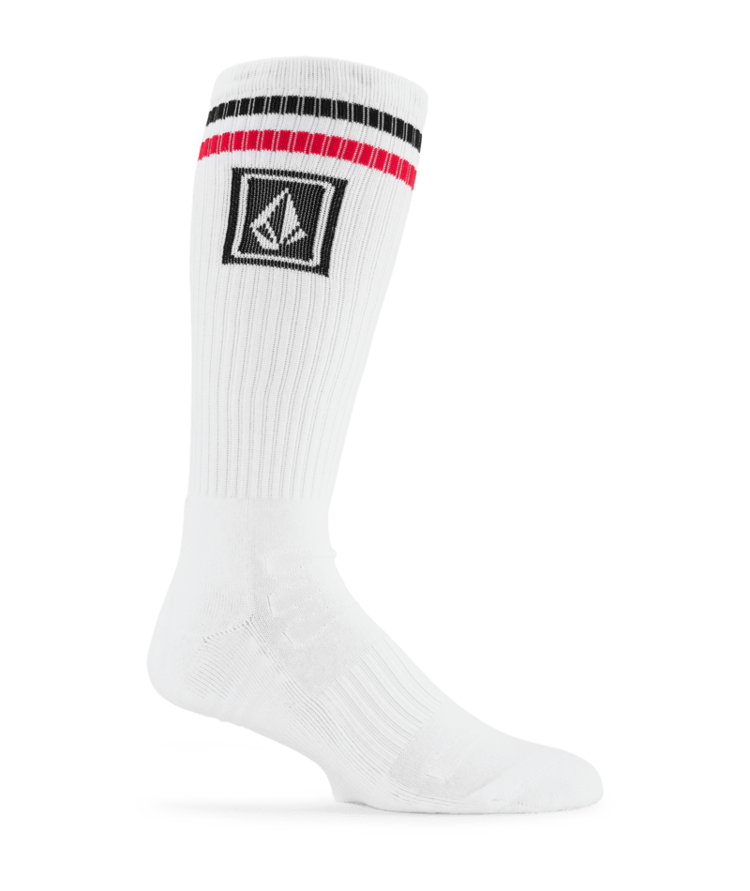 Volcom Volcom Mens Ramp Stone Skate Sock Pr | White
