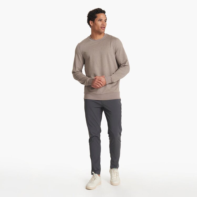 Vuori Vuori Ponto Performance Crew (Mens) | Walnut Heather