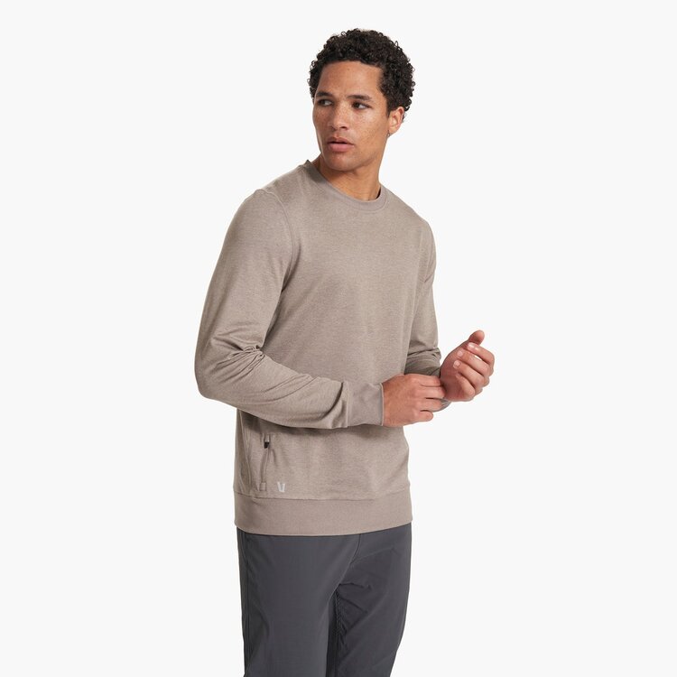 Vuori Vuori Ponto Performance Crew (Mens) | Walnut Heather