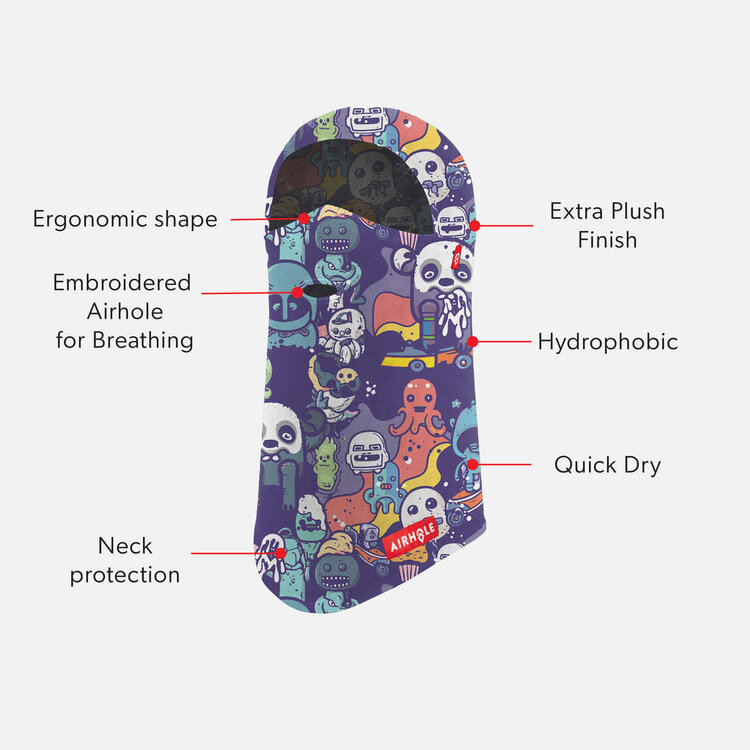 Airhole Airhole Milk Fleece Balaclava Hinge 2026 (Youth) | Creatures
