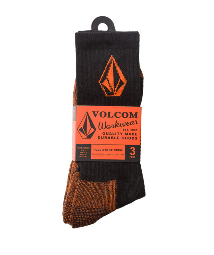 Volcom Volcom Volcom Workwear Sock 3Pk (Mens) | Black