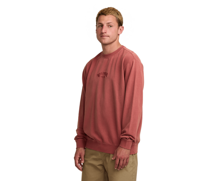 Billabong Billabong Wave Washed Crew (Mens) | Dusty Red