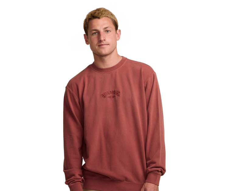 Billabong Billabong Wave Washed Crew (Mens) | Dusty Red