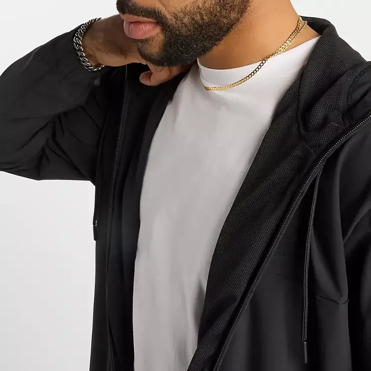 New Balance New Balance Woven Full-Zip Jacket (Mens) | Black