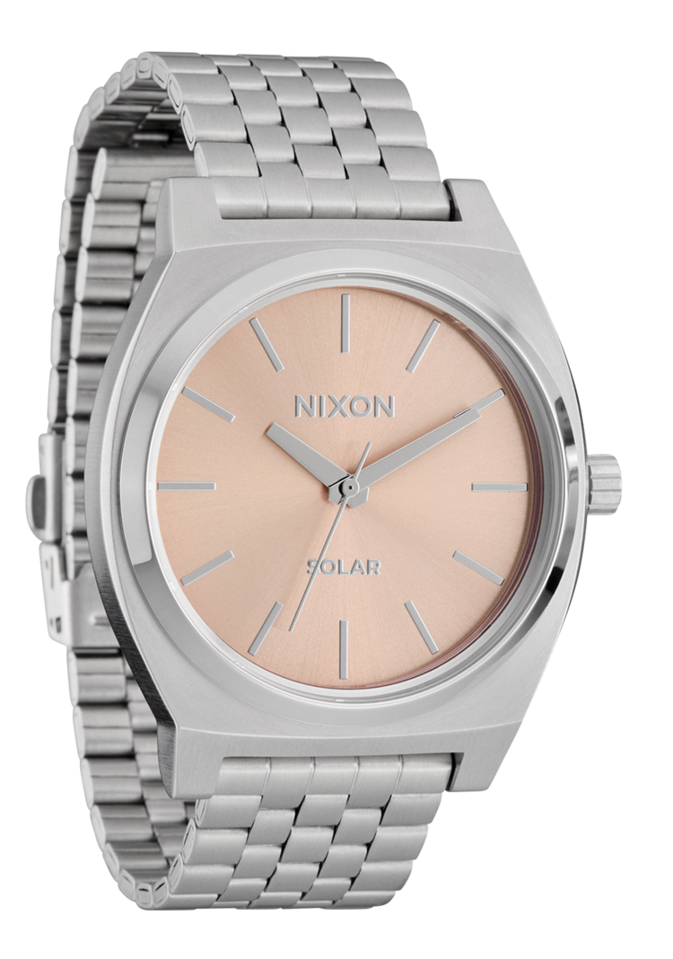 Nixon Nixon Time Teller Solar | Silver/Salmon