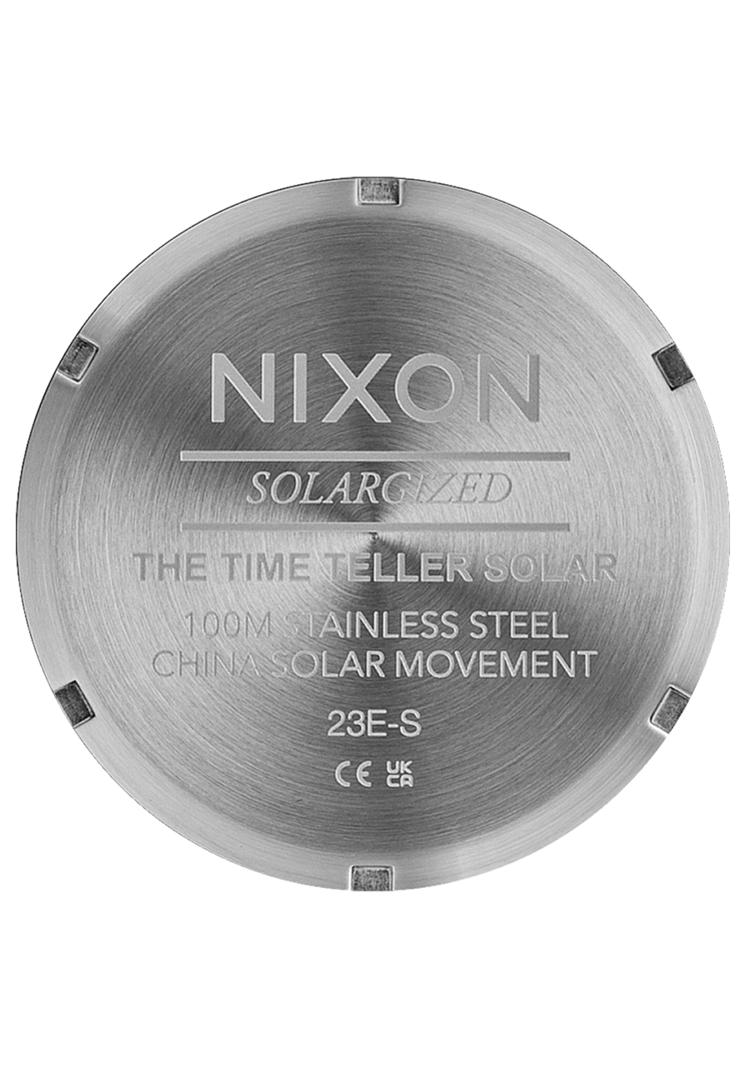 Nixon Nixon Time Teller Solar | Silver/Salmon