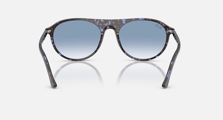 Ray Ban Ray Ban Rb2215 Polished Havana Blue Turtle | Clear Blue Gradient