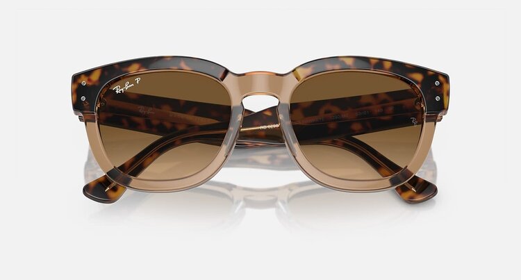 Ray Ban Ray Ban Mega Hawkeye Havana On Transparent Brown | Brown Polarized