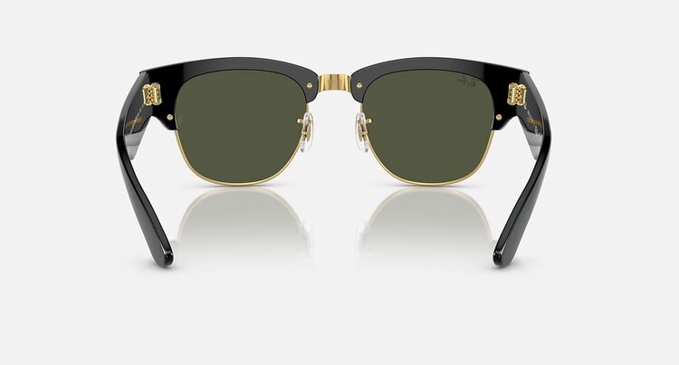 Ray Ban Ray Ban Mega Clubmaster Black On Gold | G-15 Green