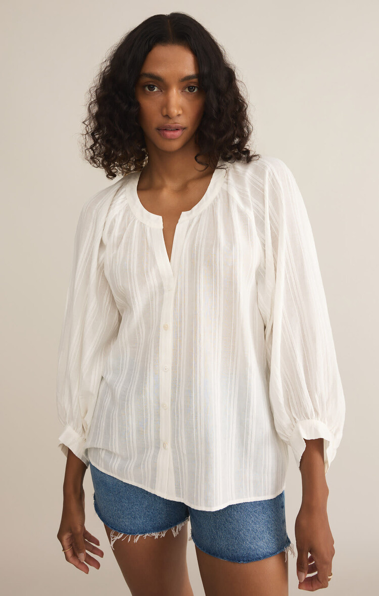 Z Supply Z Supply Wren Button Up Top | White