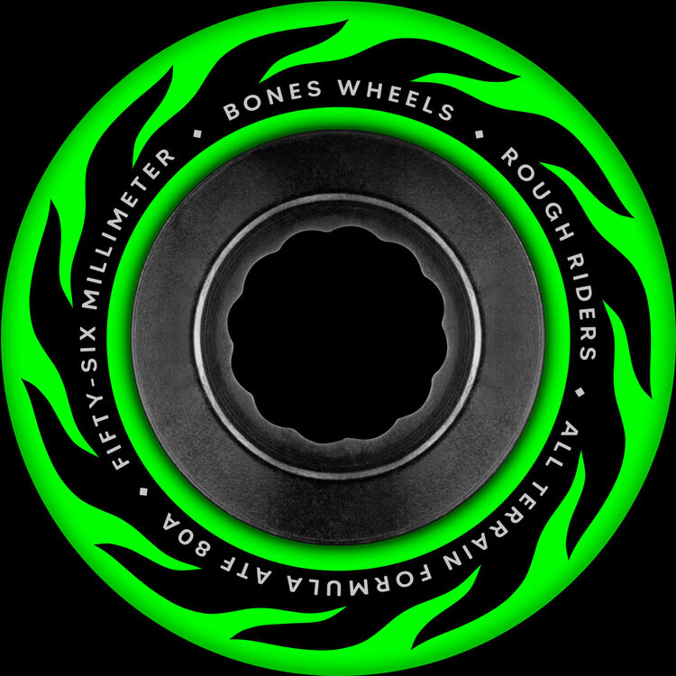 Bones Bones Atf Rough Riders Eternal Flame Wheels | Green