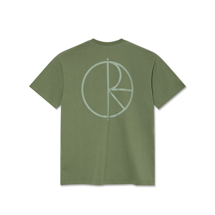 Polar Polar Contrast Tee | Stroke Logo (Moss Green)