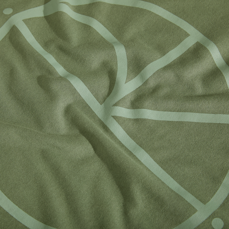 Polar Polar Contrast Tee | Stroke Logo (Moss Green)