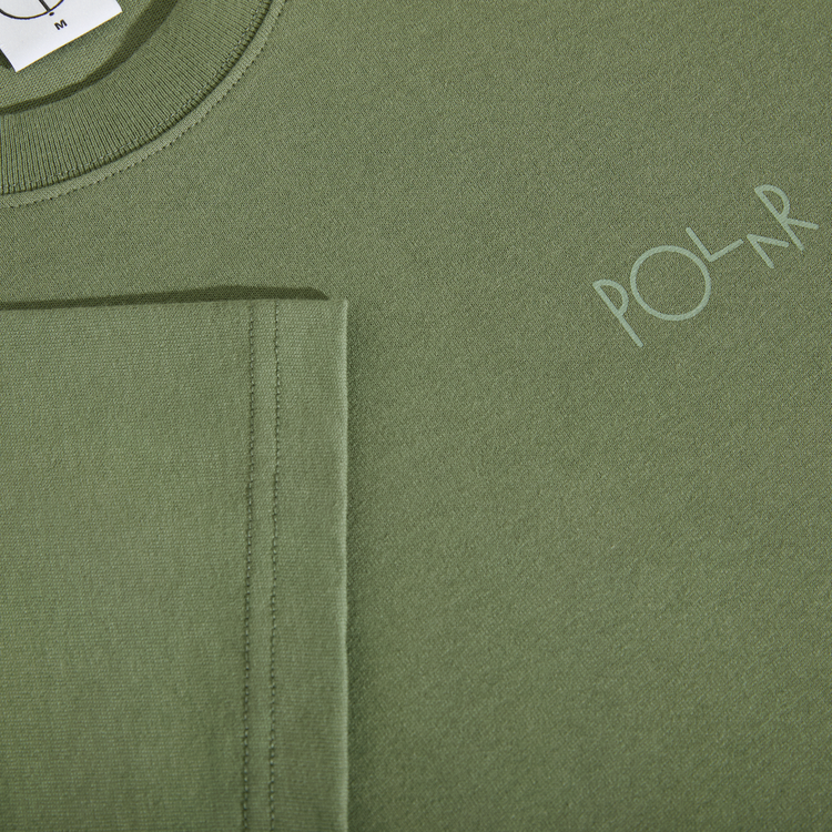 Polar Polar Contrast Tee | Stroke Logo (Moss Green)