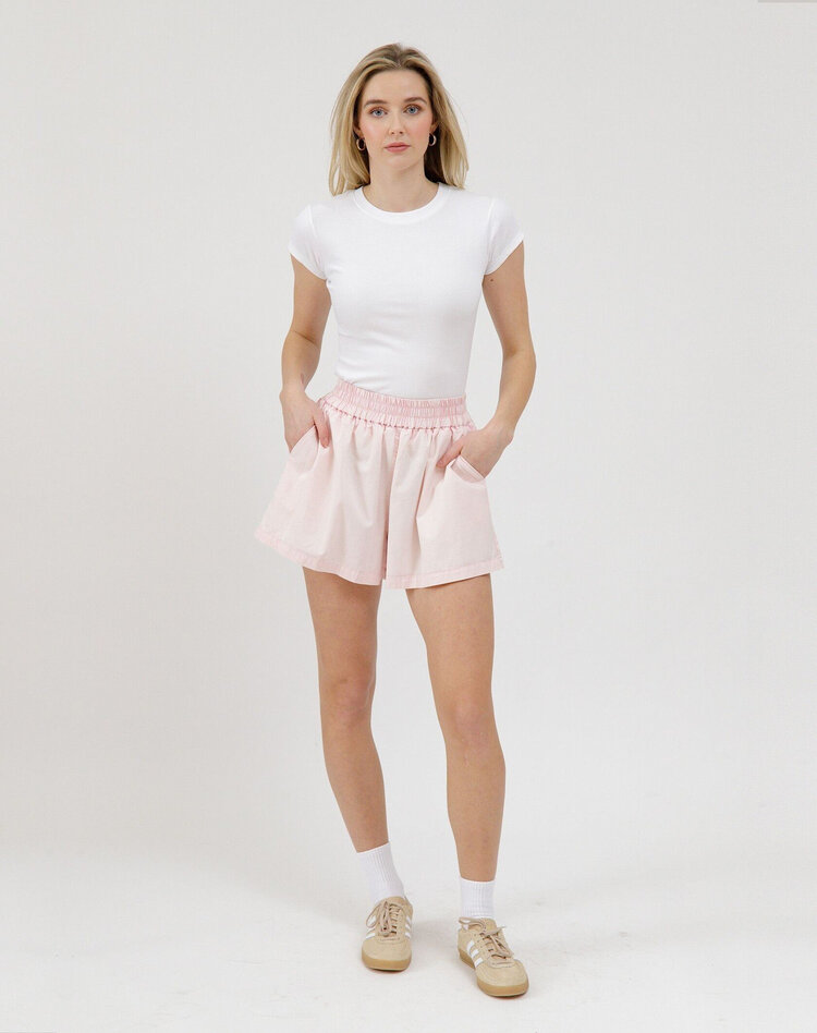 Brunette Brunette Chambray Short | Pink