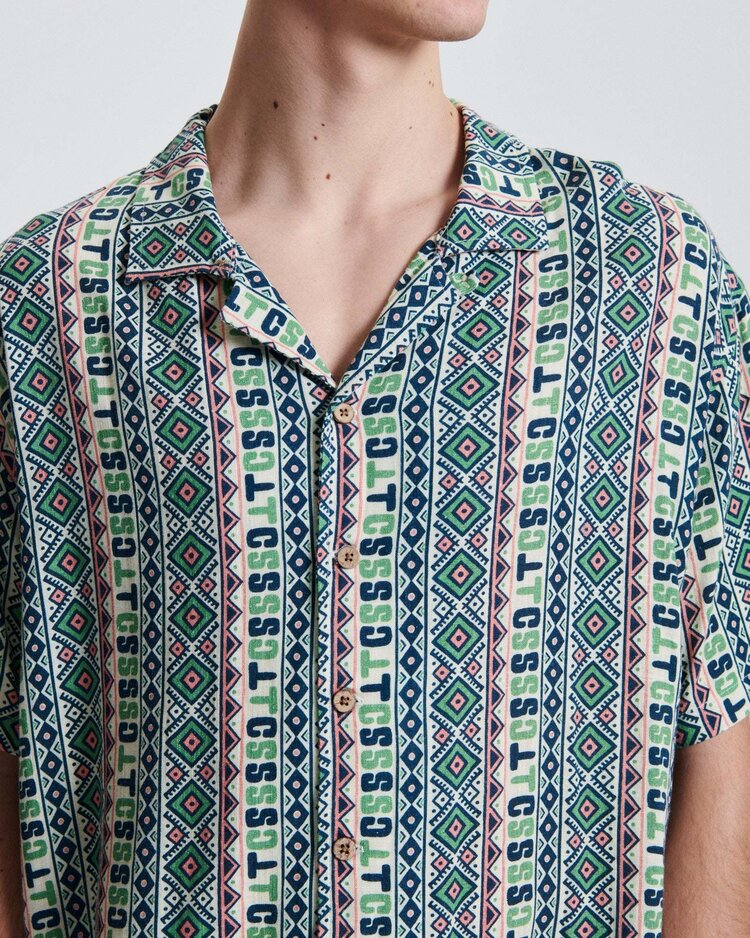 Critical Slide Society Critical Slide Dunstin Ss Resort Shirt (Unisex) | Ecru