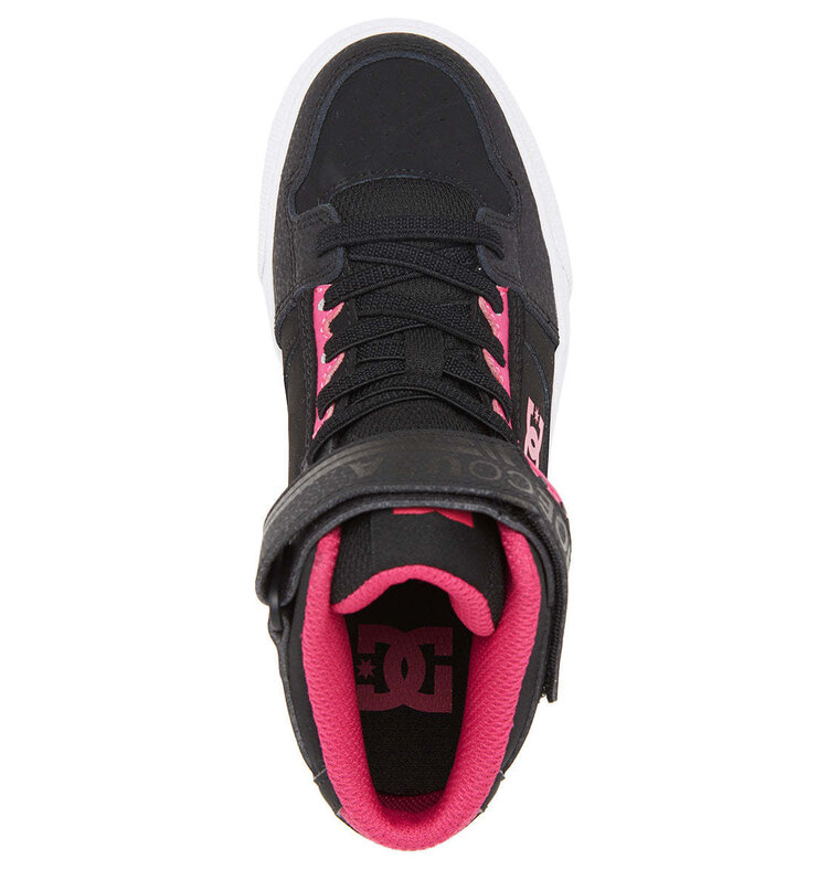 DC Dc Pure High-Top Ev (Youth) | Black/Pink/Black