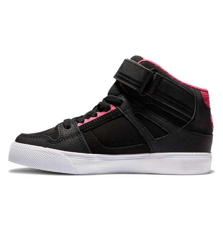 DC Dc Pure High-Top Ev (Youth) | Black/Pink/Black