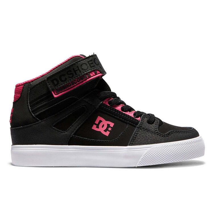 DC Dc Pure High-Top Ev (Youth) | Black/Pink/Black