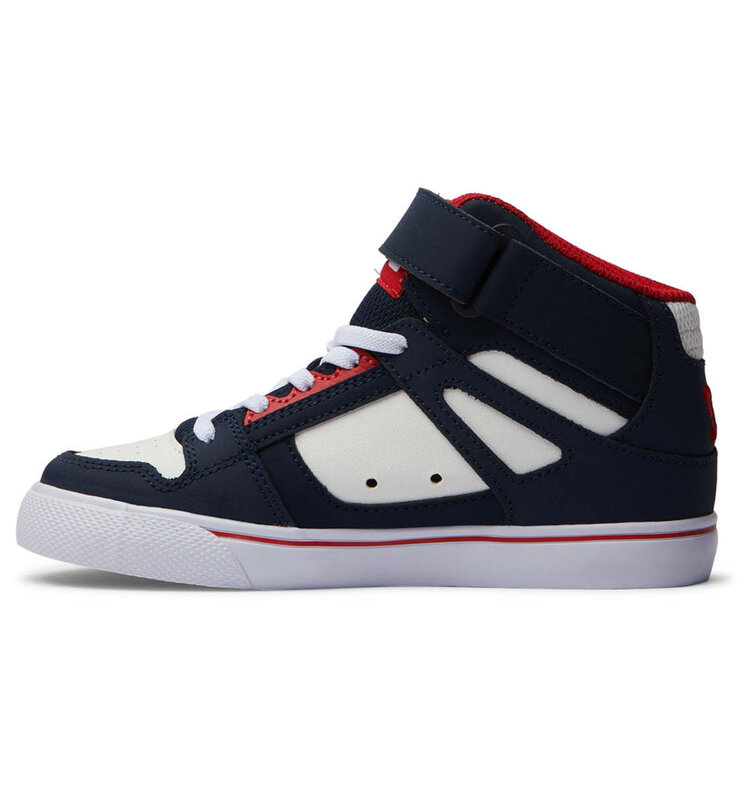DC Dc Pure High-Top Ev (Youth) | Navy/Athletic Red