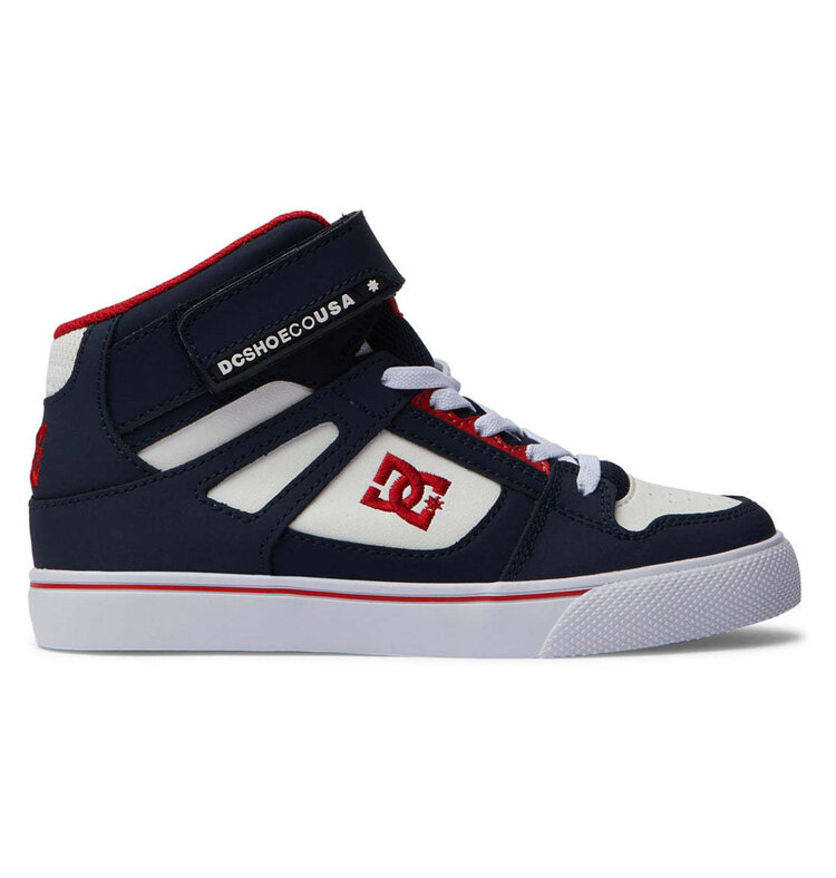 DC Dc Pure High-Top Ev (Youth) | Navy/Athletic Red