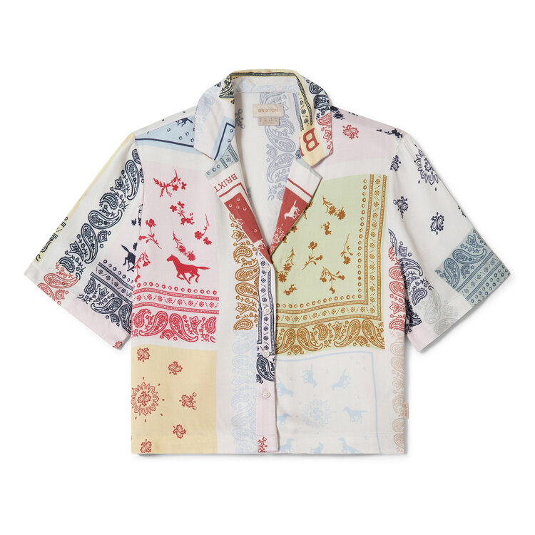 Brixton Brixton Silky S/S Bowling Button Down (Womens) | Multi Color Bandana