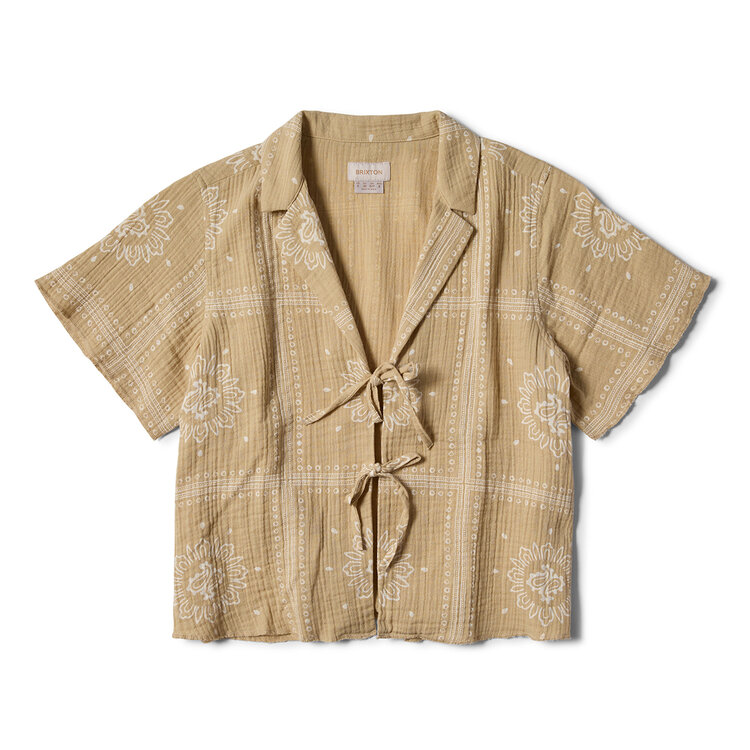 Brixton Brixton Wandering Tie Top (Womens) | Pale Khaki Bandana