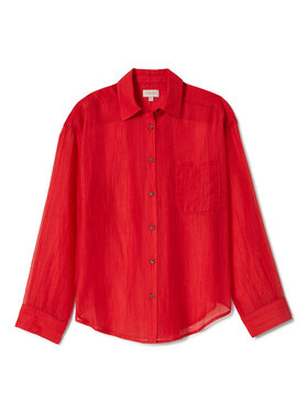Brixton Brixton East Side Boxy L/S Button Down (Womens) | Crimson