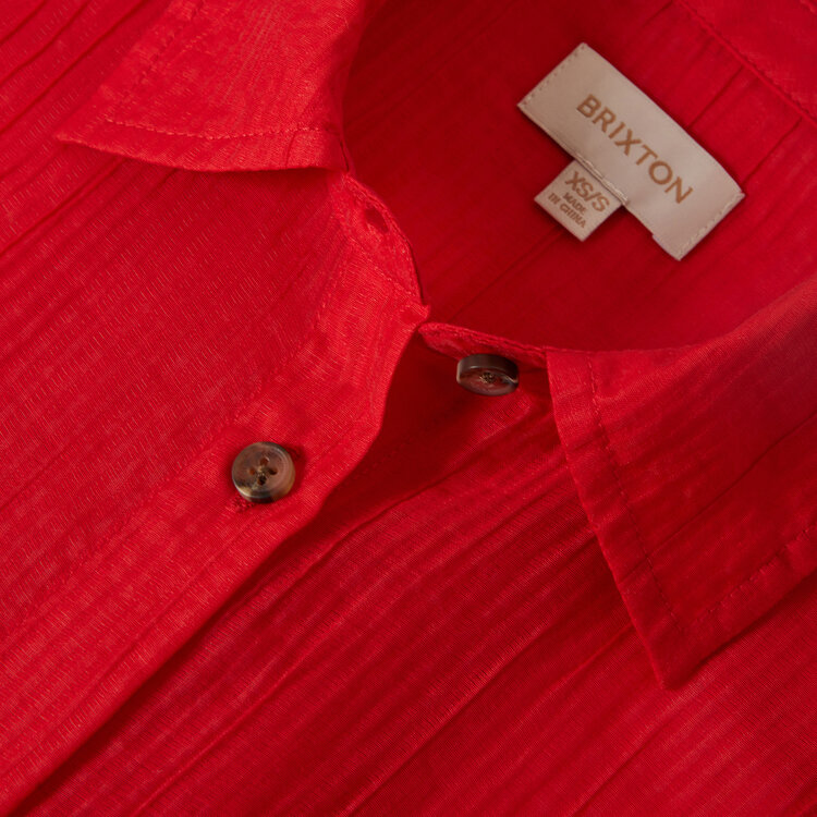 Brixton Brixton East Side Boxy L/S Button Down (Womens) | Crimson