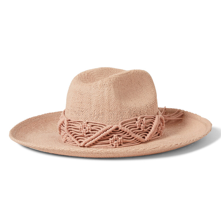 Brixton Brixton Matteo Straw Hat (Womens) | Soft Pink