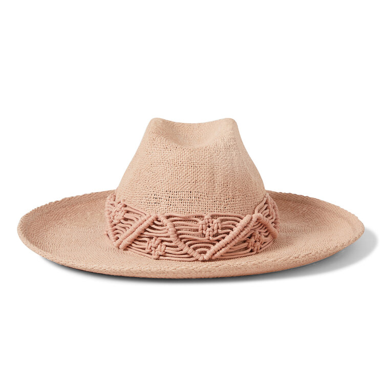 Brixton Brixton Matteo Straw Hat (Womens) | Soft Pink
