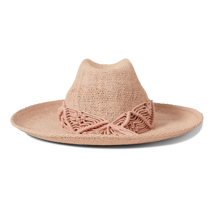 Brixton Brixton Matteo Straw Hat (Womens) | Soft Pink