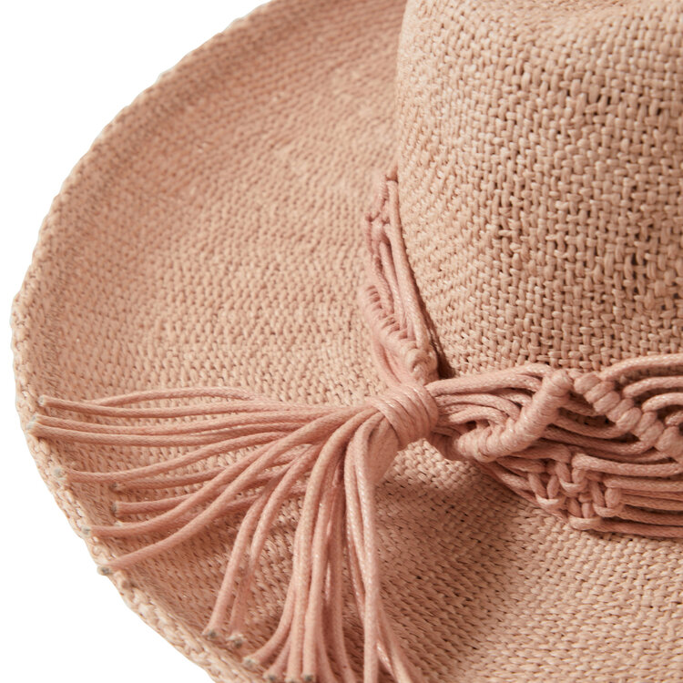 Brixton Brixton Matteo Straw Hat (Womens) | Soft Pink