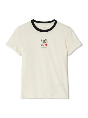 Brixton Brixton Aces Fitted Crew Tee (Womens) | Off White/Black