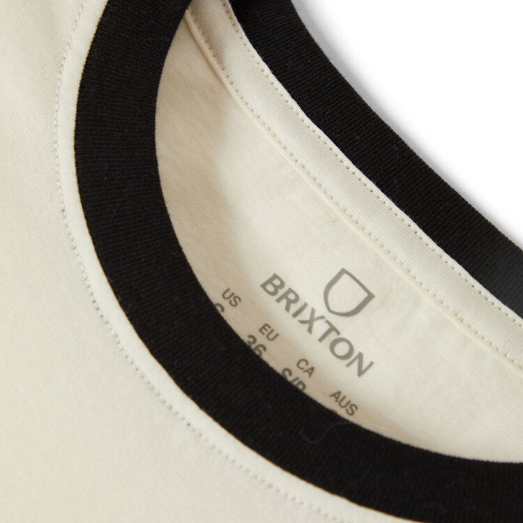 Brixton Brixton Aces Fitted Crew Tee (Womens) | Off White/Black