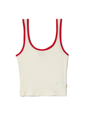 Brixton Brixton Ringer Organic A-Tank (Womens) | Off White/Crimson