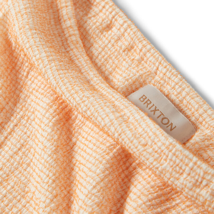 Brixton Brixton Crinkle Tube Top (Womens) | Tangerine/Off White Heather