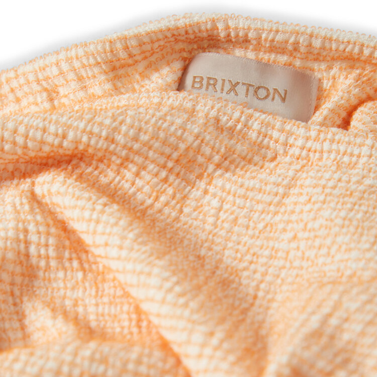 Brixton Brixton Crinkle Tube Top (Womens) | Tangerine/Off White Heather