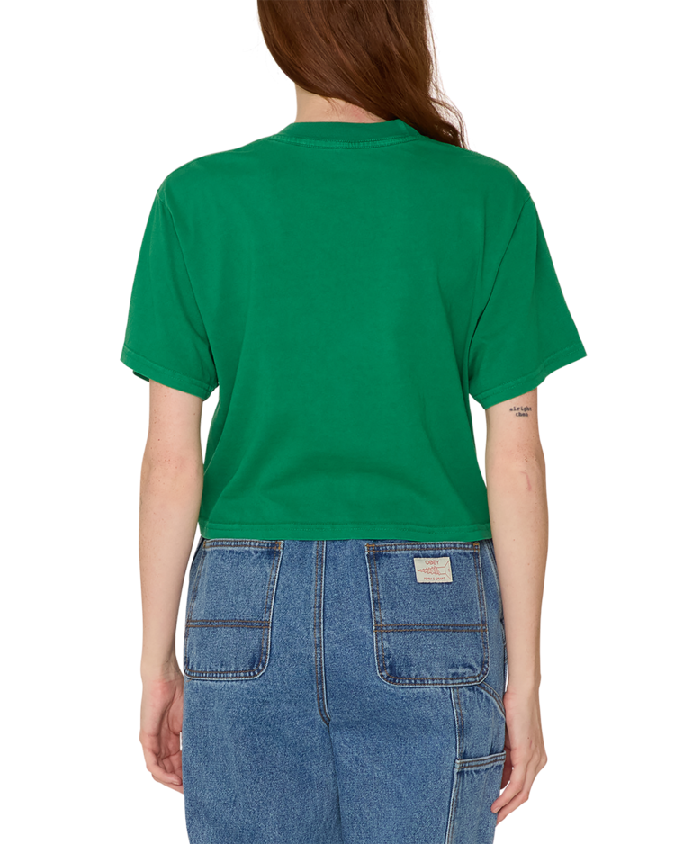 Obey Obey Mystic Powers Of Obey Crop Tee (Womens) | Green Tambourine