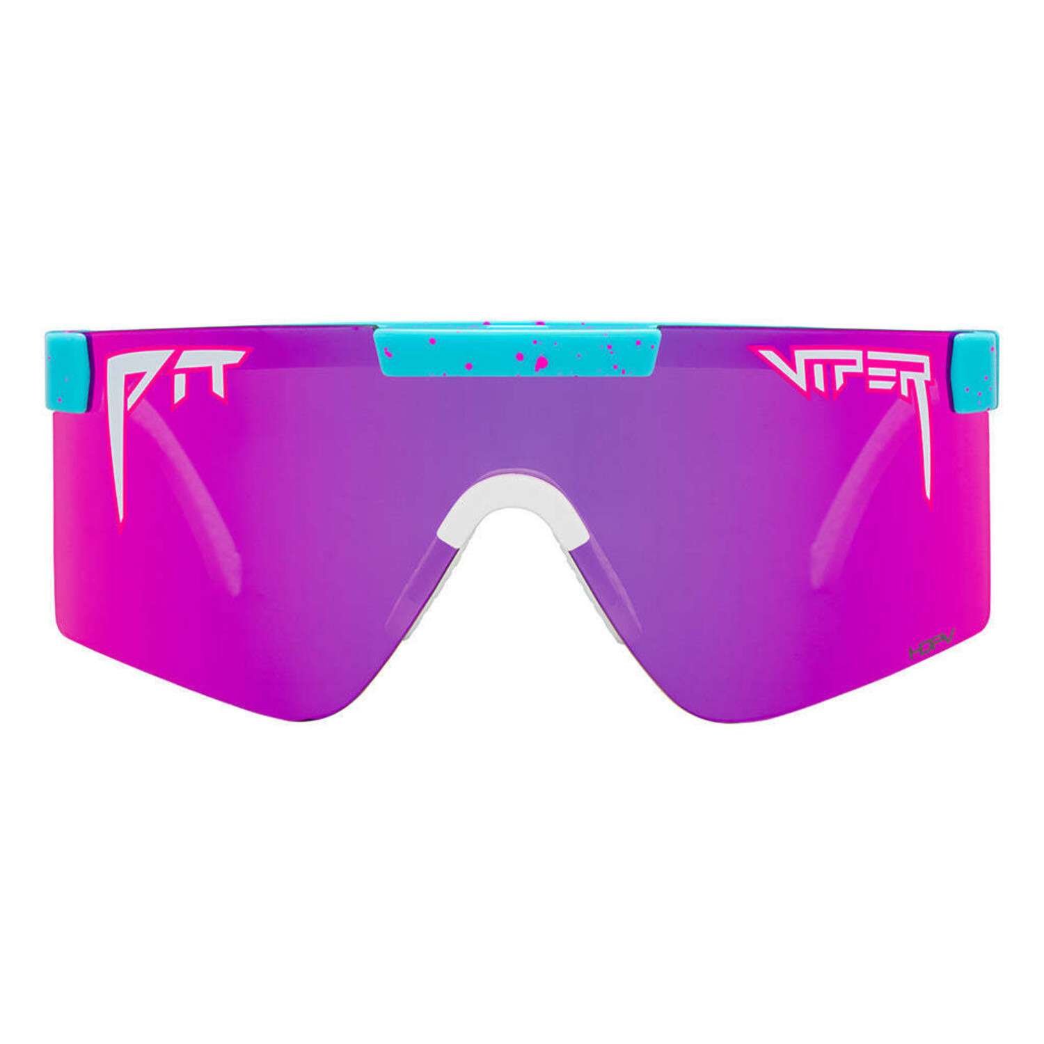 Pit Viper Gobby Narrow Sunglasses - Pink to Orange Mirror with Blue Accents PIT VIPER The Crush POLARIZED Sunglasses Orange/Blue Mirror  main image 4