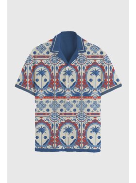 TEAMLTD TEAMLTD Beach Club Button Up (Mens) | Blue Cordoba