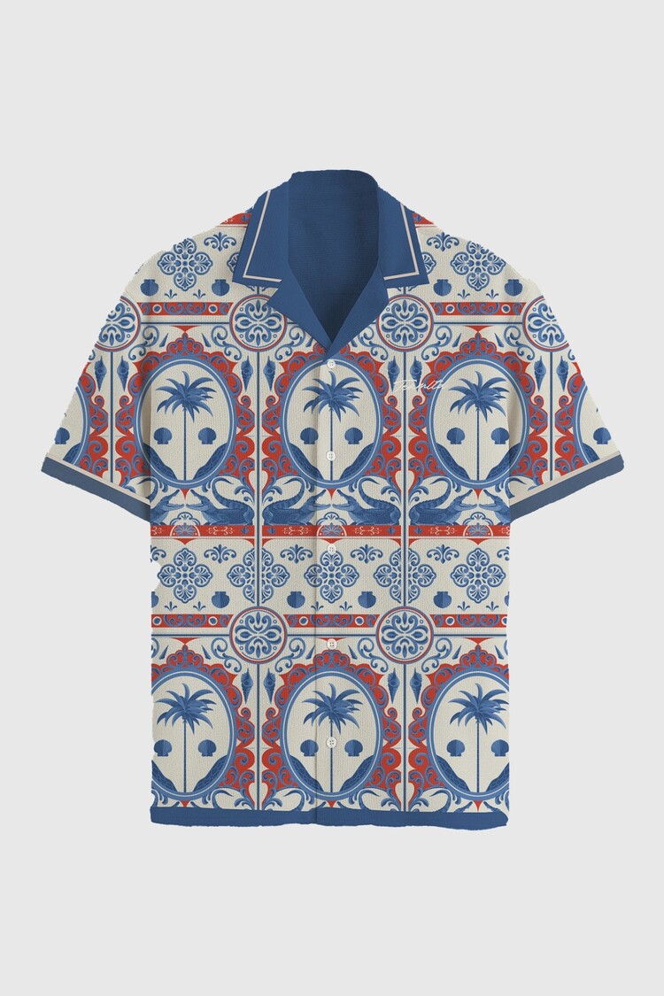 TEAMLTD TEAMLTD Beach Club Button Up (Mens) | Blue Cordoba