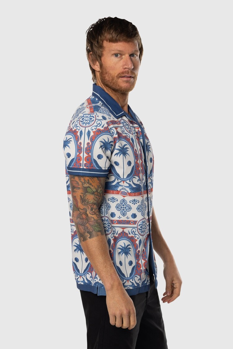 TEAMLTD TEAMLTD Beach Club Button Up (Mens) | Blue Cordoba