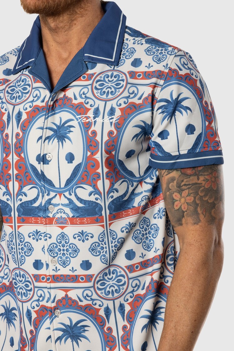 TEAMLTD TEAMLTD Beach Club Button Up (Mens) | Blue Cordoba