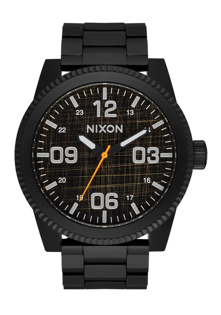 Nixon Nixon Corporal Stainless Steel | Super Black/Black Top