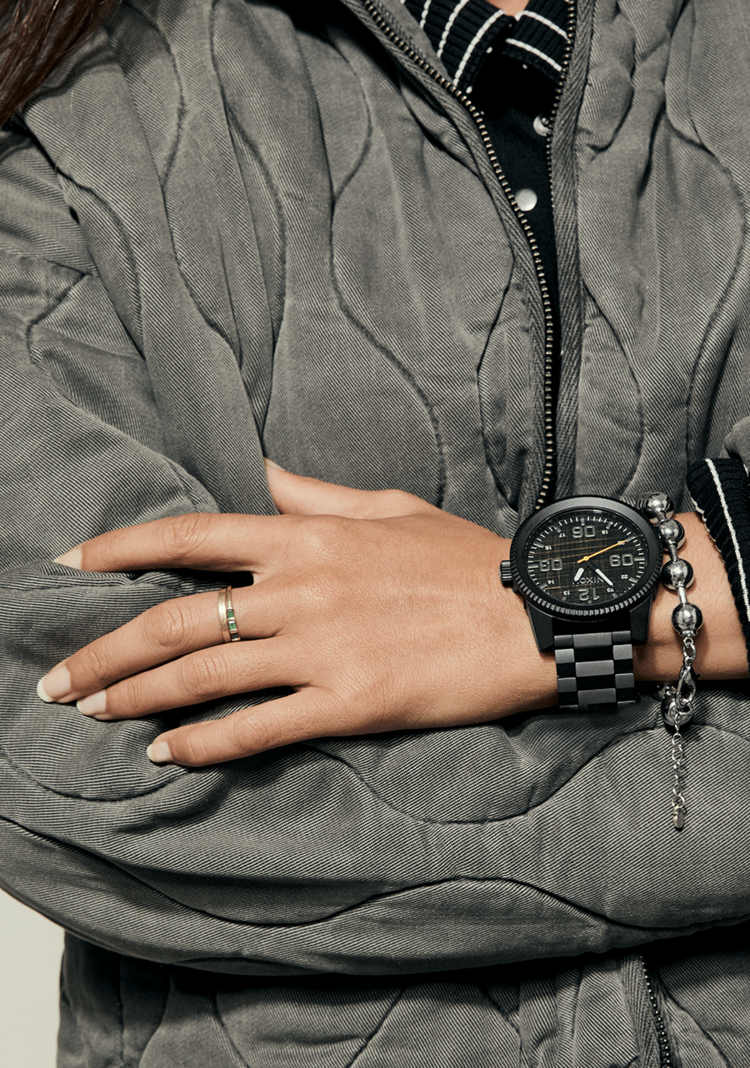 Nixon Nixon Corporal Stainless Steel | Super Black/Black Top