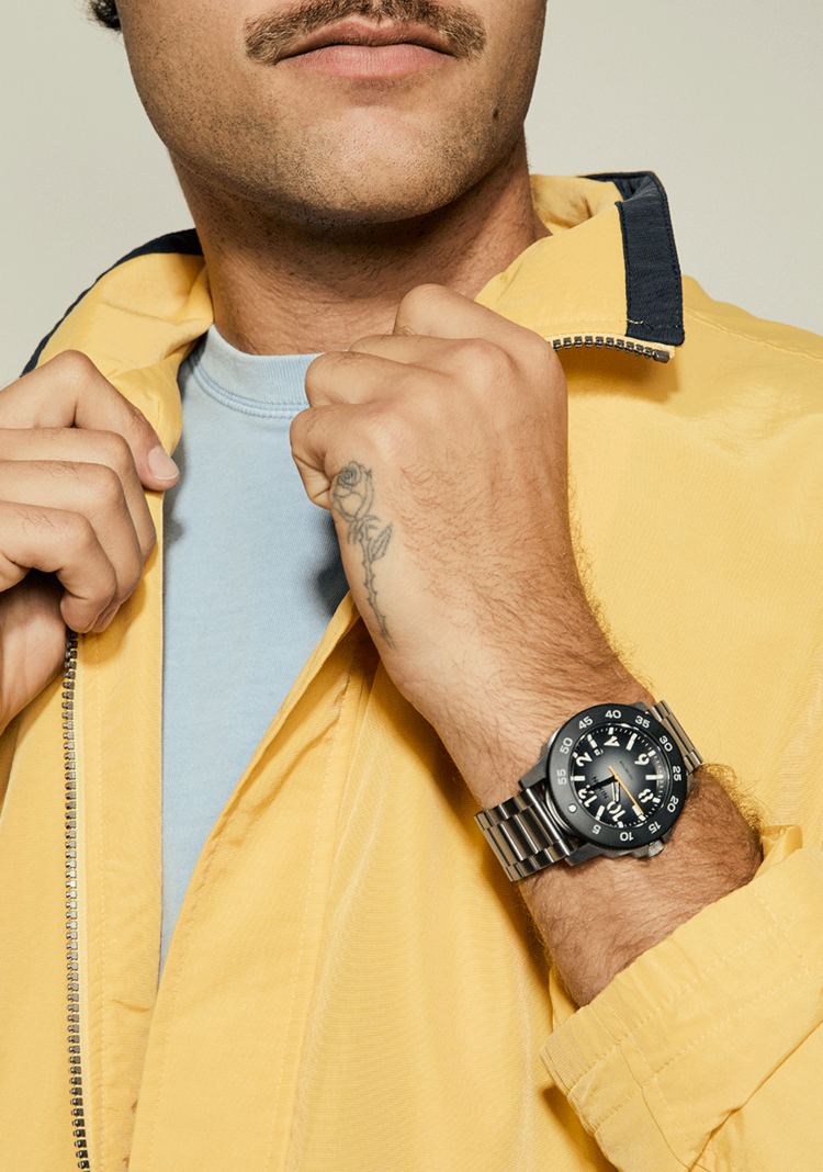 Nixon Nixon Smyth 44 | Silver/Tunnel Black Ombre