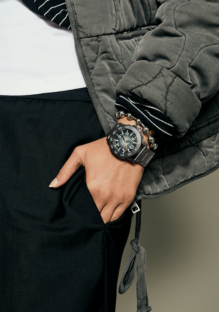 Nixon Nixon Smyth 44 | Silver/Tunnel Black Ombre