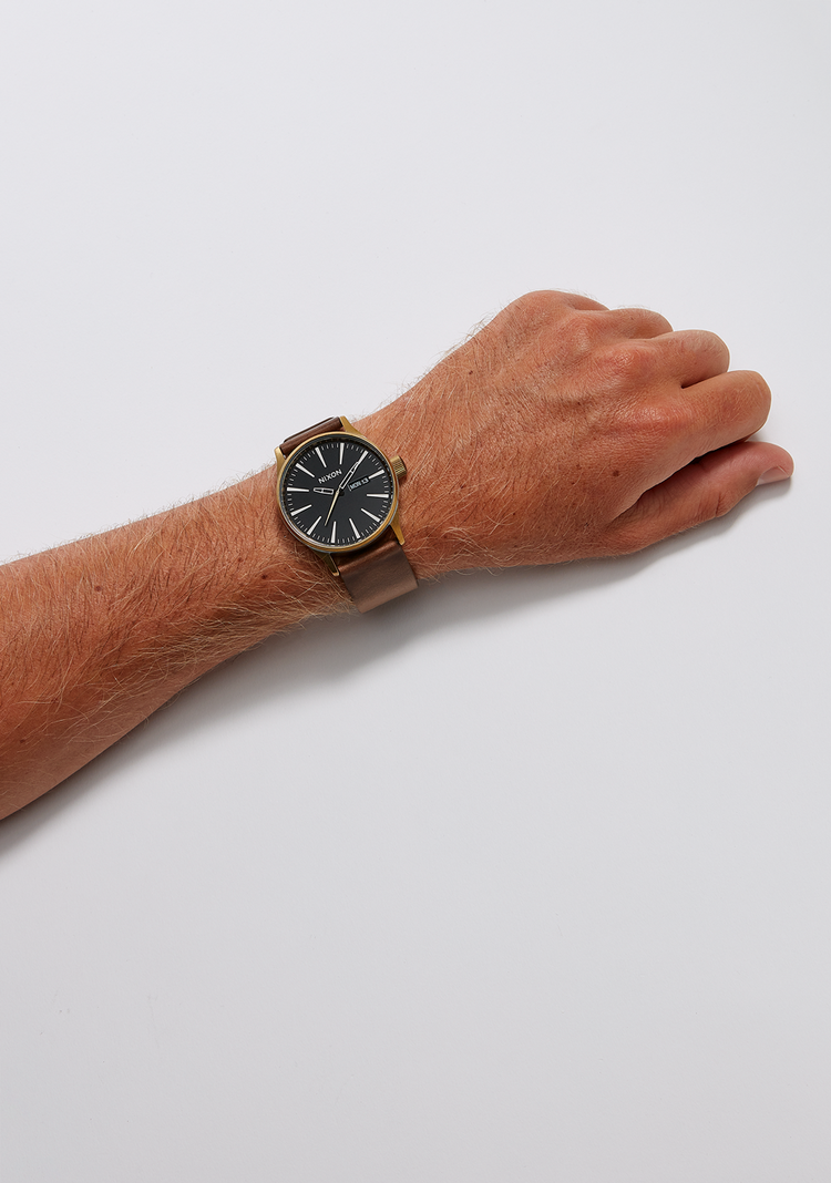 Nixon Nixon Sentry Leather | Gold/Black